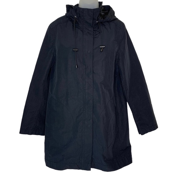 HENNES by H&M Women's Size L Black Lightweight Hooded Jacket. - Picture 1 of 13